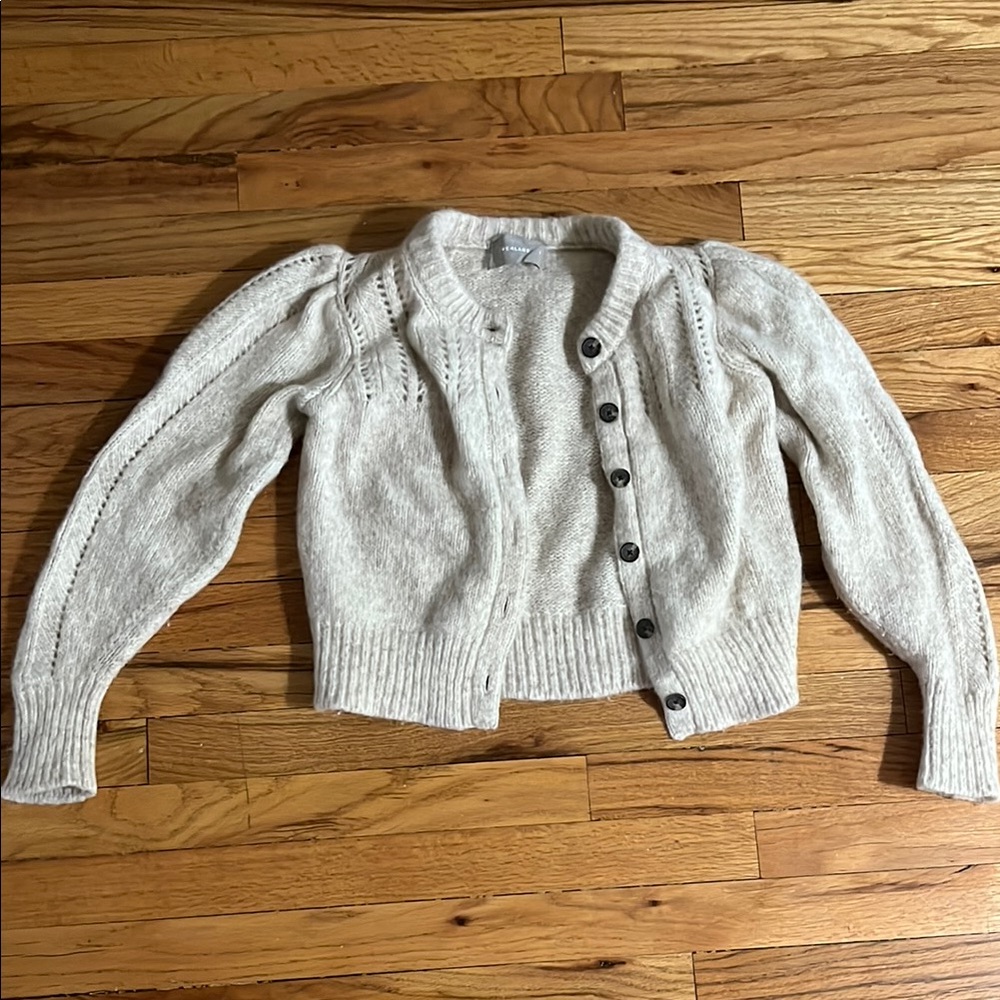 Everlane Light Gray Cardigan Sweater